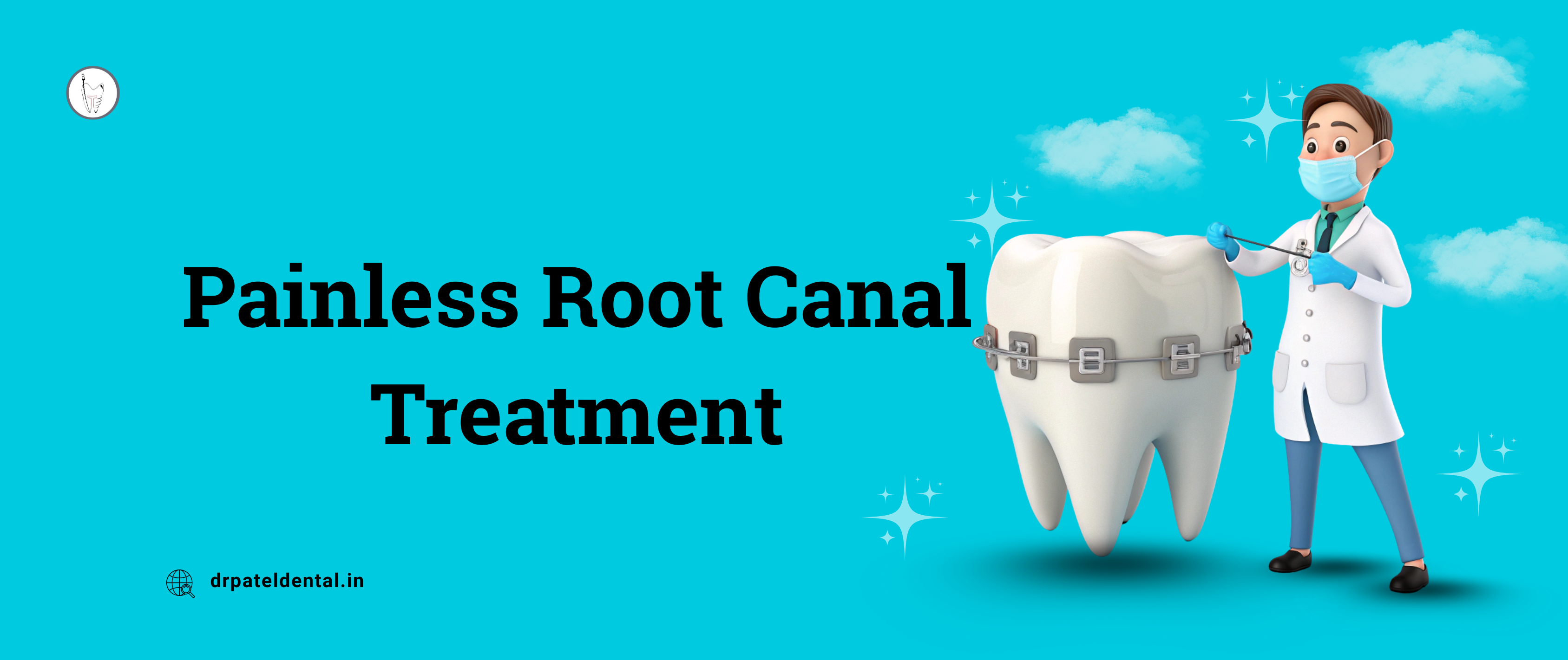 Dentist performing painless root canal treatment with modern equipment